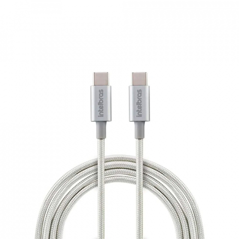 Cabo USB-C - USB-C 1,5m nylon branco EUCC 15NB - Intelbras