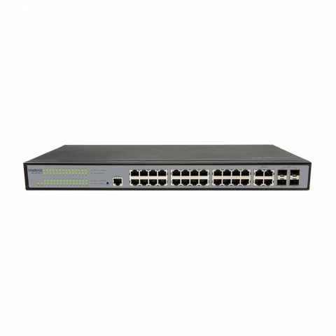 Switch Gerenciavel 24PG + 4PGBIC Intelbras SG 2404 MR L2 +