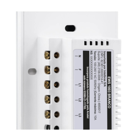 interruptor smart zigbee touch 3 branco ezs 1003 - intelbras