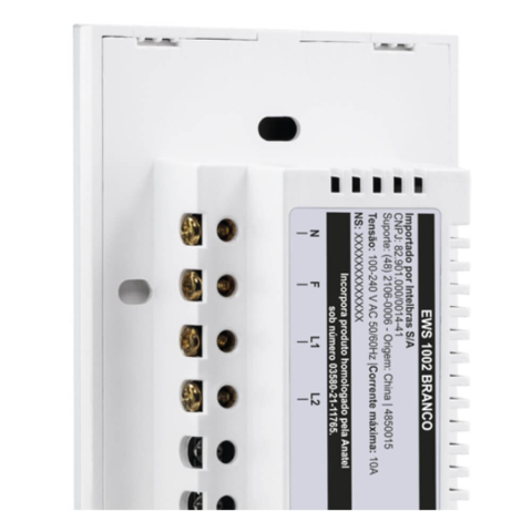interruptor smart zigbee touch 2 branco ezs 1002 - intelbras