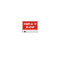 PLACA DE IDENTIFICAÇÃO - CENTRAL DE ALARME F-82 12X23CM