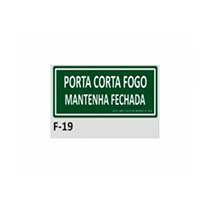 PLACA DE IDENTIFICAÇÃO - PORTA CORTA FOGO F-19 10X23CM