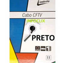 CABO CFTV NA COR PRETA 4 PARES C/ 2 ROLOS 305M POR CAIXA - LEADERS